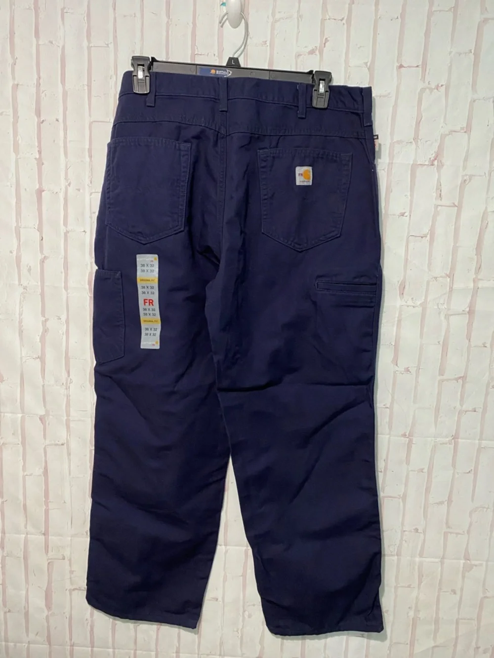 Carhartt Mens NWT Navy Flame Resistant Cat 2 Canvas Work Pants Lot( x2) 38 X 32 - Picture 7 of 15